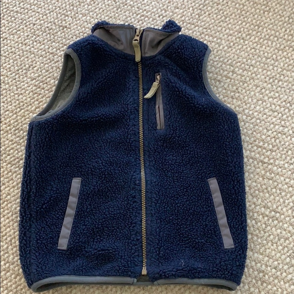 Navy fleece vest